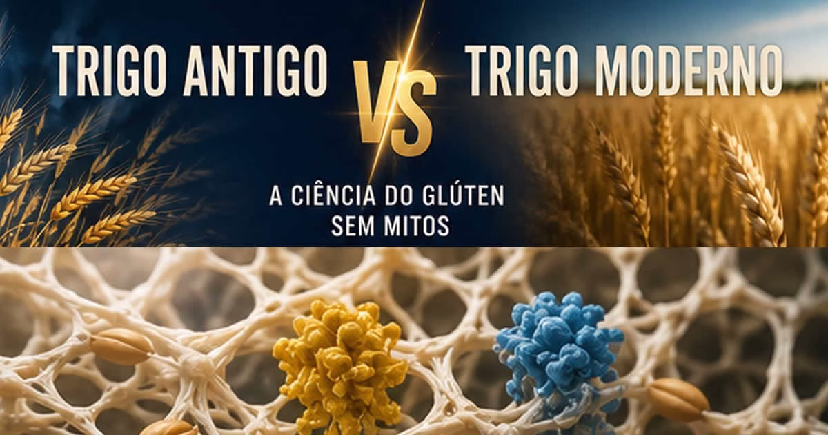 Ilustração do trigo antigo (época da bíblia) x o trigo moderno (dos dias atuais). Artigo científico do Portal Mentalidade Consciente.